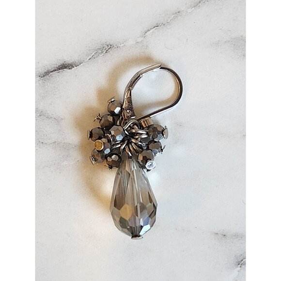 Simply Vera Vera Wang Silver-Tone Crystal Drop Earrings With Clustered Beads - Picture 5 of 5